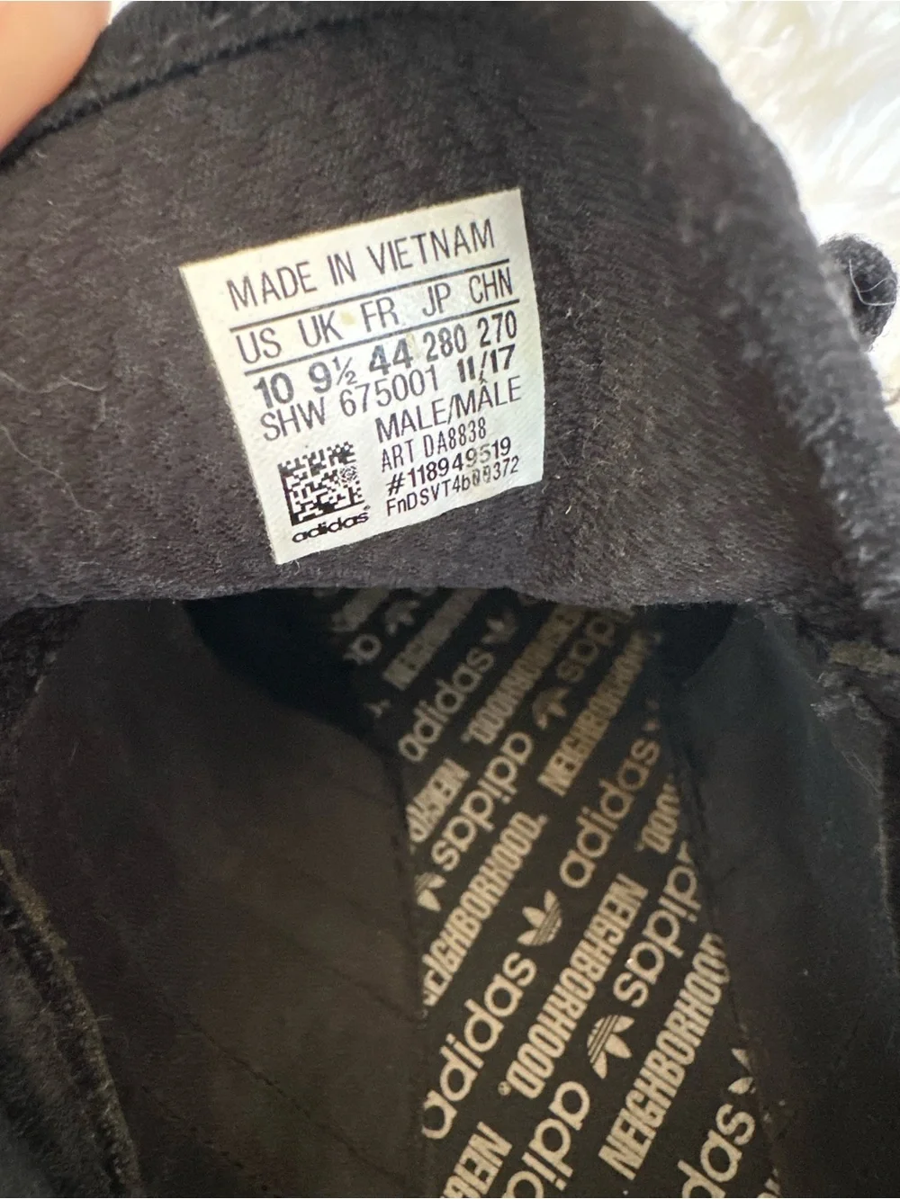 adidas Neighborhood Black Suede & Mesh Men’s Sneakers